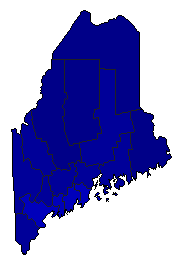 2024 Maine County Map of Republican Primary Election Results for President