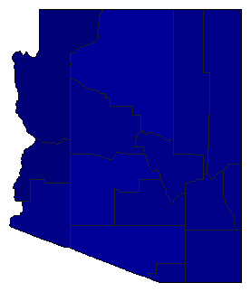 2024 Arizona County Map of Republican Primary Election Results for President