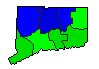 2000 Connecticut County Map of Republican Primary Election Results for President