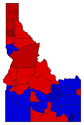 2014 Idaho County Map of Republican Primary Election Results for Controller