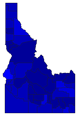 2008 Idaho County Map of Republican Primary Election Results for Senator