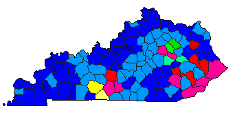 2003 Kentucky County Map of Republican Primary Election Results for State Auditor