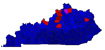 2011 Kentucky County Map of Republican Primary Election Results for Agriculture Commissioner