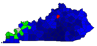 1979 Kentucky County Map of Republican Primary Election Results for Lt. Governor