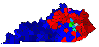 1979 Kentucky County Map of Republican Primary Election Results for Secretary of State