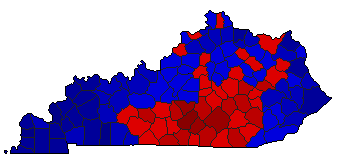 2011 Kentucky County Map of Republican Primary Election Results for Secretary of State