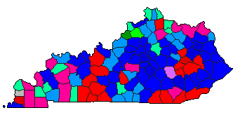 2003 Kentucky County Map of Republican Primary Election Results for Attorney General