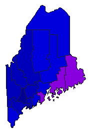 2018 Maine County Map of Republican Primary Election Results for Senator