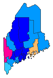 2010 Maine County Map of Republican Primary Election Results for Governor