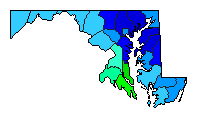 2016 Maryland County Map of Republican Primary Election Results for Senator