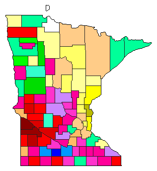 1924 Minnesota County Map of Republican Primary Election Results for Governor
