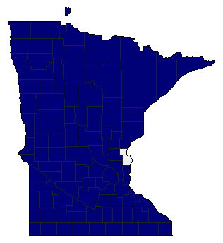 1954 Minnesota County Map of Republican Primary Election Results for Governor