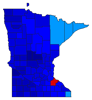 1990 Minnesota County Map of Republican Primary Election Results for Governor