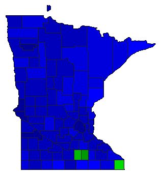 1924 Minnesota County Map of Republican Primary Election Results for Lt. Governor