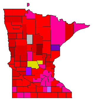 1944 Minnesota County Map of Republican Primary Election Results for Lt. Governor
