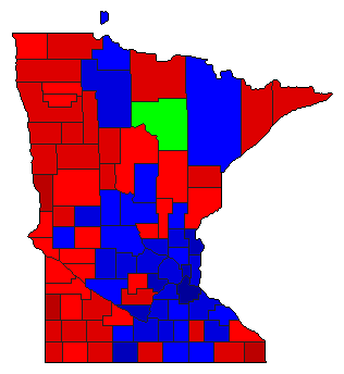 1954 Minnesota County Map of Republican Primary Election Results for Attorney General