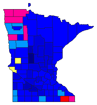 1956 Minnesota County Map of Republican Primary Election Results for Attorney General