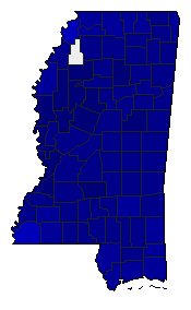 2015 Mississippi County Map of Republican Primary Election Results for Lt. Governor
