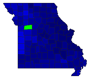 1968 Missouri County Map of Republican Primary Election Results for Senator