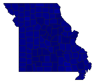 2004 Missouri County Map of Republican Primary Election Results for Governor