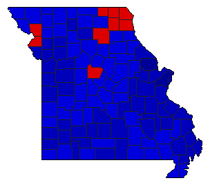 2016 Missouri County Map of Republican Primary Election Results for Attorney General