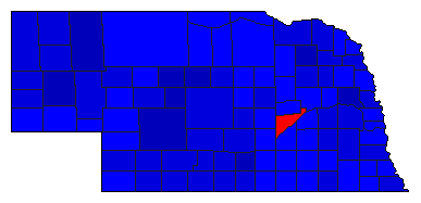 2014 Nebraska County Map of Republican Primary Election Results for Senator