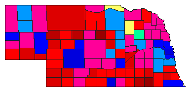 1994 Nebraska County Map of Republican Primary Election Results for Governor