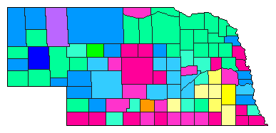 2014 Nebraska County Map of Republican Primary Election Results for Governor