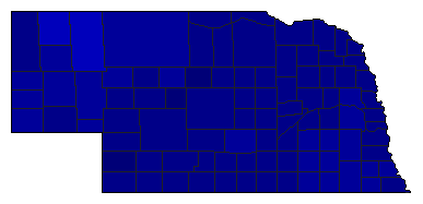 2018 Nebraska County Map of Republican Primary Election Results for Governor