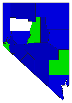 1918 Nevada County Map of Republican Primary Election Results for Governor