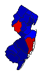 1960 New Jersey County Map of Republican Primary Election Results for Senator