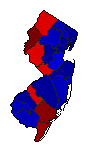 1957 New Jersey County Map of Republican Primary Election Results for Governor
