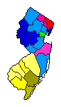 1989 New Jersey County Map of Republican Primary Election Results for Governor