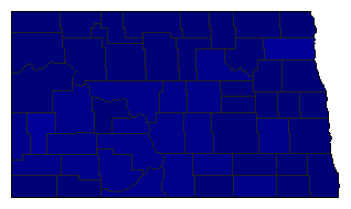 2020 North Dakota County Map of Republican Primary Election Results for Governor