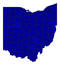 2004 Ohio County Map of Republican Primary Election Results for Senator