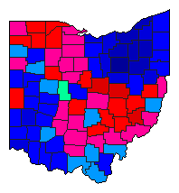 2018 Ohio County Map of Republican Primary Election Results for Senator