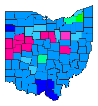 2022 Ohio County Map of Republican Primary Election Results for Senator