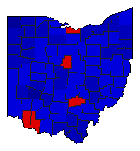2018 Ohio County Map of Republican Primary Election Results for Governor