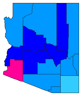 2010 Arizona County Map of Republican Primary Election Results for State Treasurer