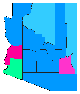 2022 Arizona County Map of Republican Primary Election Results for Attorney General
