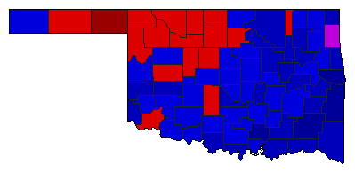2010 Oklahoma County Map of Republican Primary Election Results for Attorney General