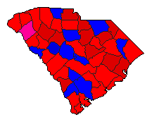 2006 South Carolina County Map of Republican Primary Election Results for Lt. Governor