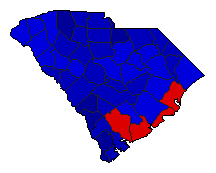 2006 South Carolina County Map of Republican Primary Election Results for Secretary of State