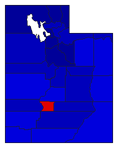 2018 Utah County Map of Republican Primary Election Results for Senator