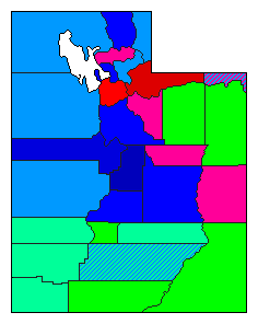 2020 Utah County Map of Republican Primary Election Results for Governor