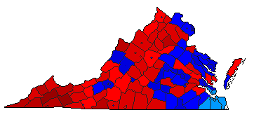 2017 Virginia County Map of Republican Primary Election Results for Governor