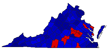 2005 Virginia County Map of Republican Primary Election Results for Attorney General