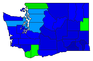 1992 Washington County Map of Republican Primary Election Results for Senator