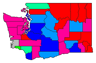 1980 Washington County Map of Republican Primary Election Results for Lt. Governor