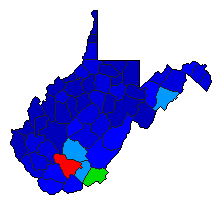 2006 West Virginia County Map of Republican Primary Election Results for Senator